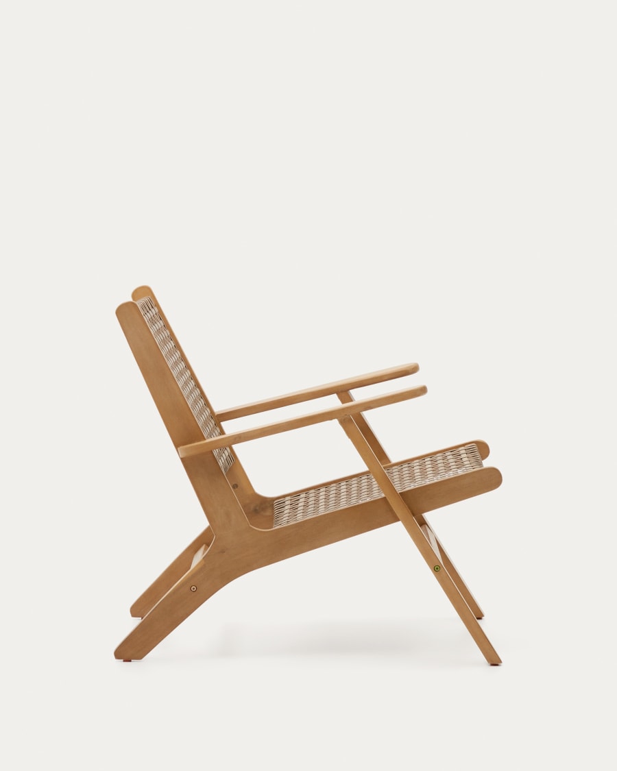 Grignoon chair, made from solid acacia wood and woven wicker FSC 100%