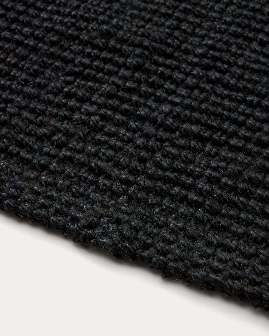 Madelin black jute rug 160 x 230 cm