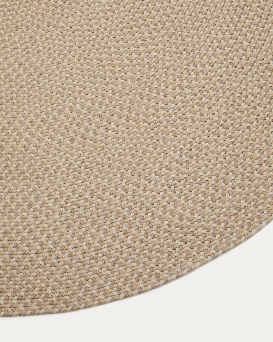 Rodhe beige oval rug 100% PET 160 x 230 cm
