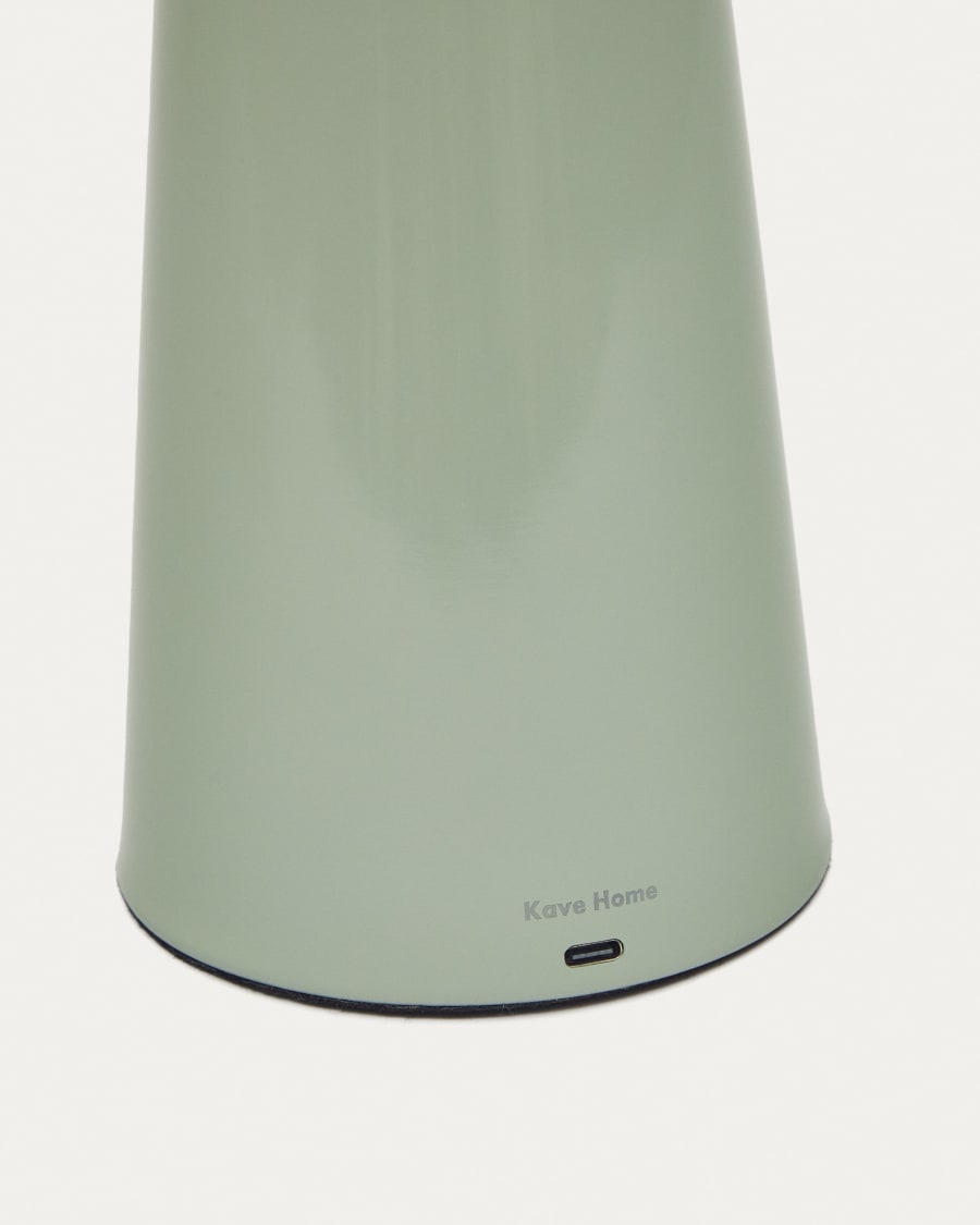 Arenys large table lamp with a turquoise painted finish