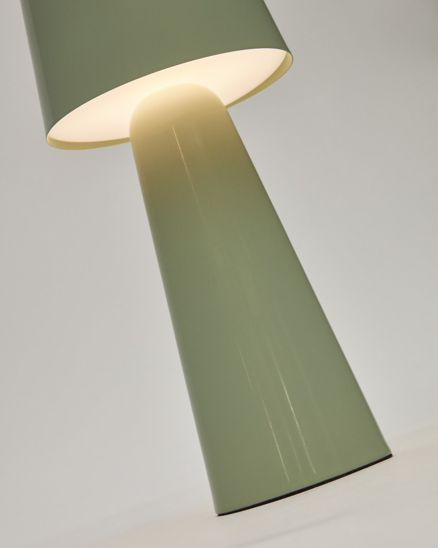 Arenys large table lamp with a turquoise painted finish
