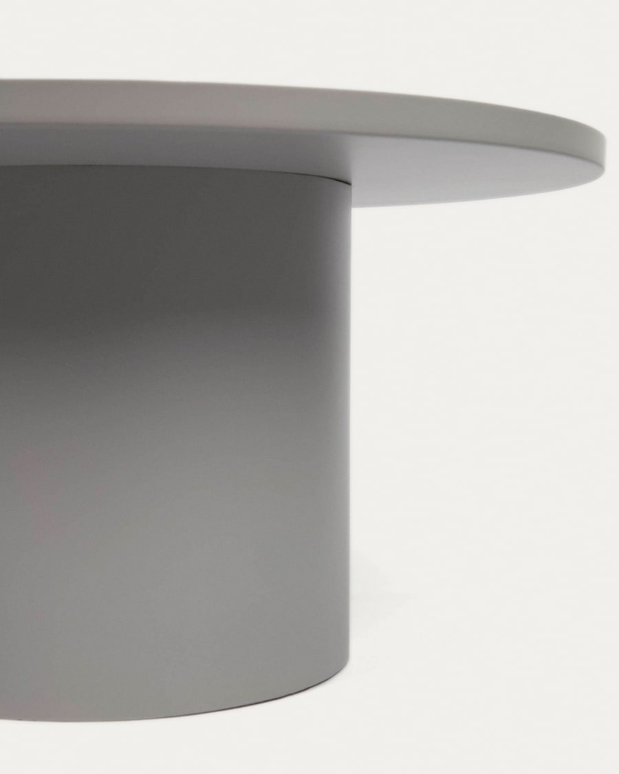 Fleksa round side table in grey metal Ø 72 cm