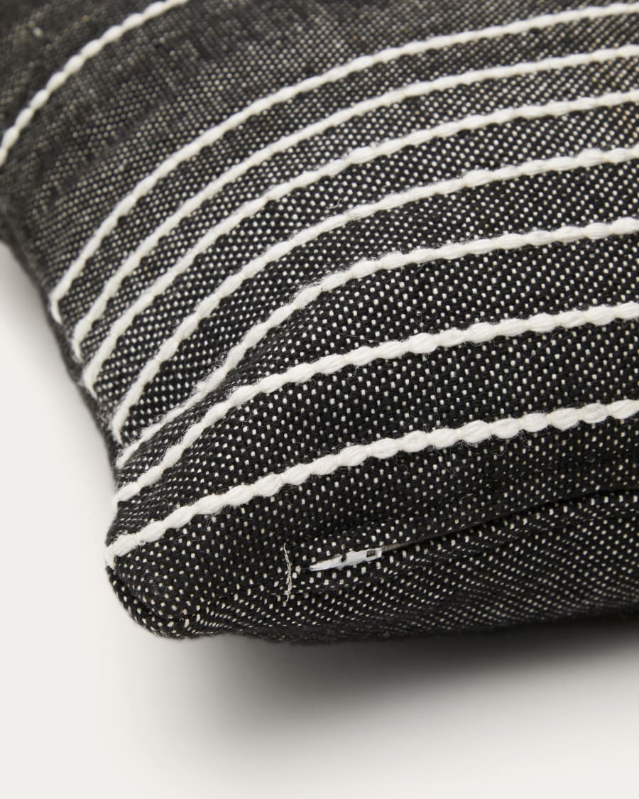 Polp black striped cushion cover 100% PET 45 x 45 cm