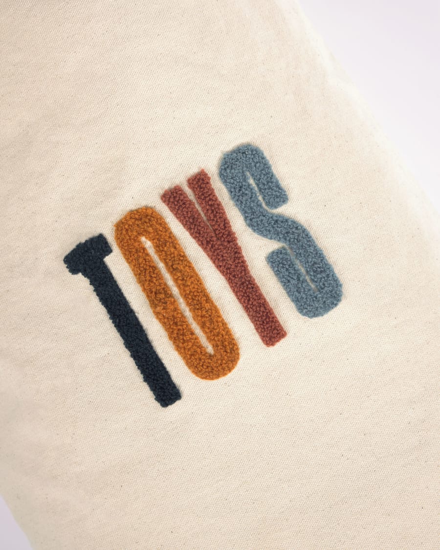 Τσάντα παιχνιδιών Sira, 100% βαμβάκι, γράμματα σε μουσταρδί και τερακότα