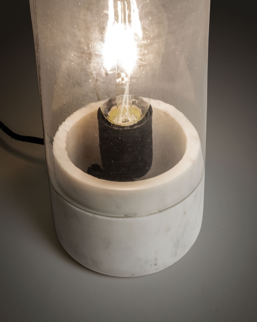 Cleo table lamp white marble