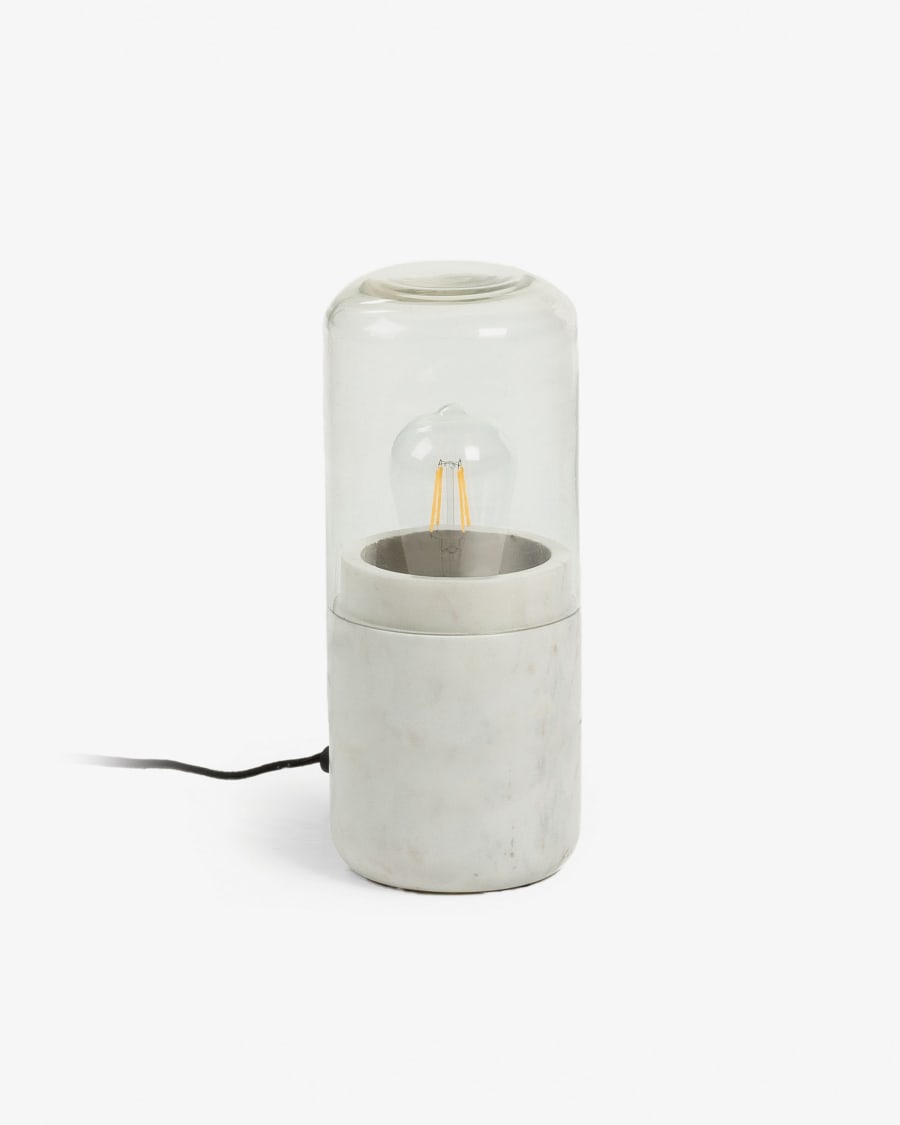 Cleo table lamp white marble