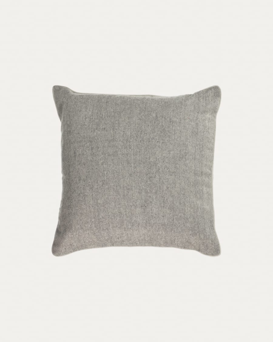 Alcara grey cushion cover with white border 45 x 45 cm