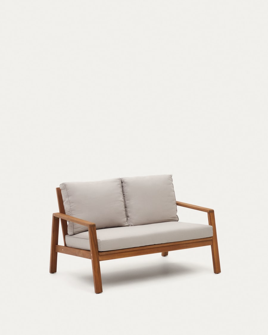 Frares set, 2 seater sofa, 2 armchairs & coffee table, made from solid acacia wood