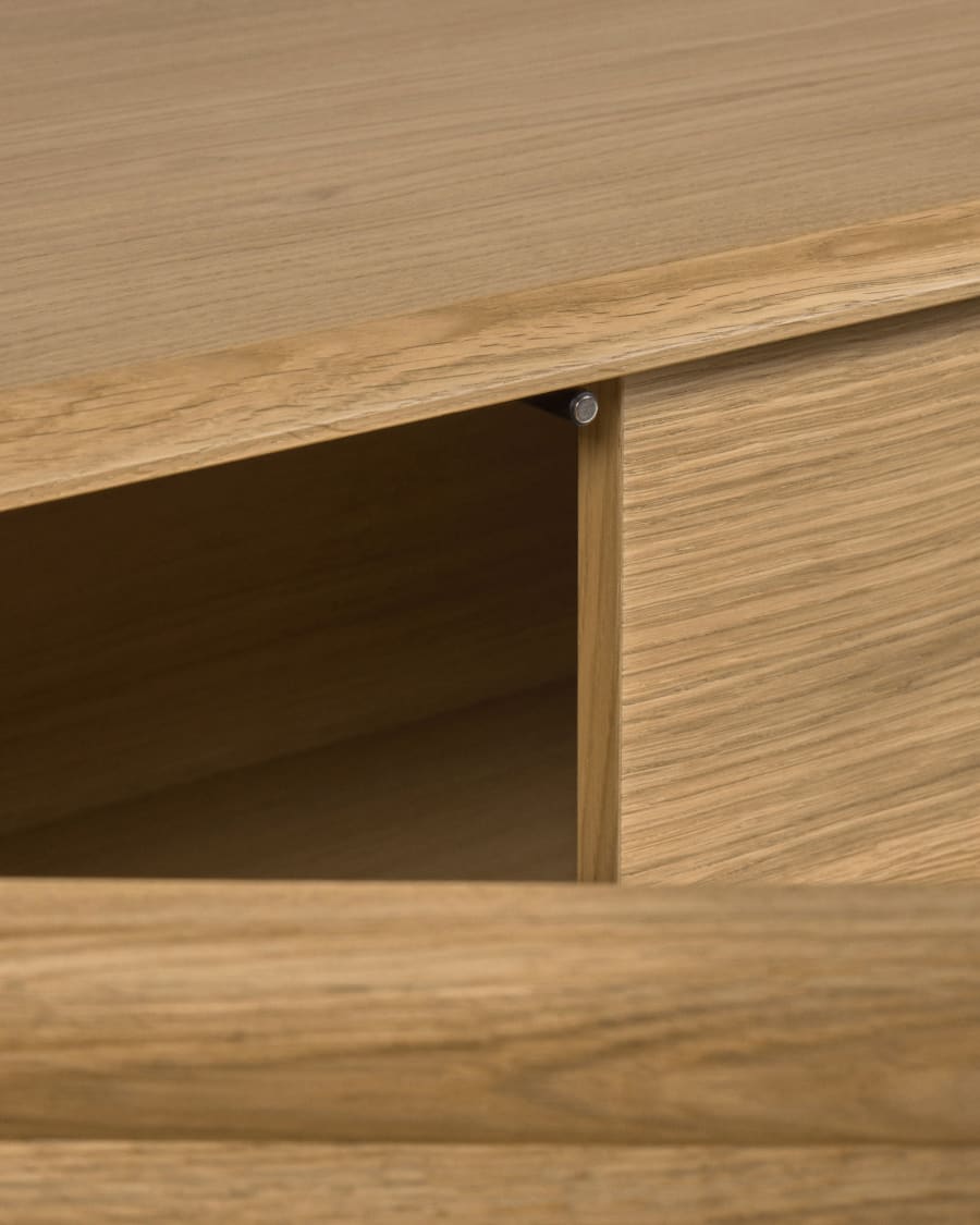 Lenon oak wood and veneer sideboard with 3 doors & 3 drawers, 200 x 86 cm FSC MIX Credit