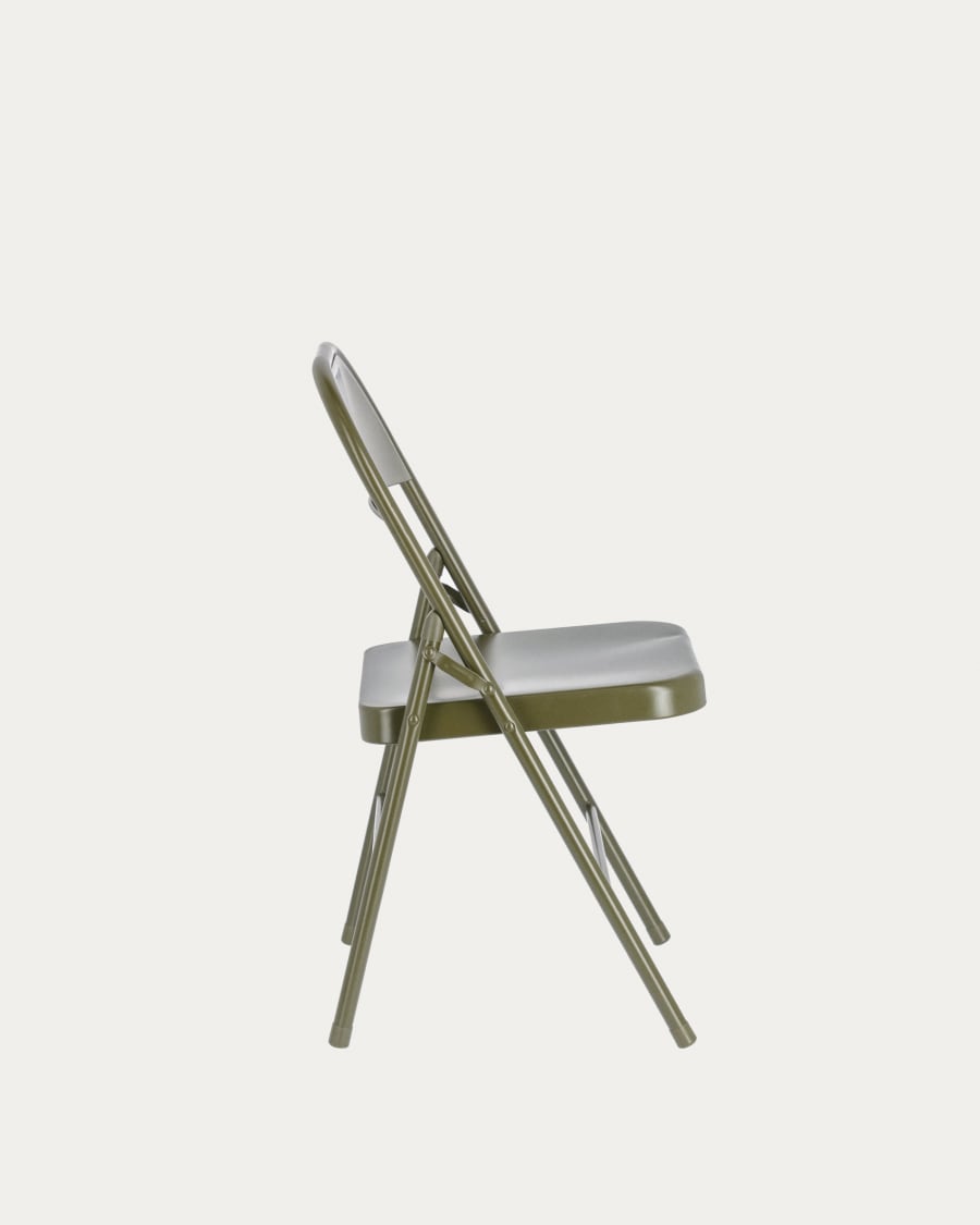 Aidana metal folding chair in dark green Kave Home International