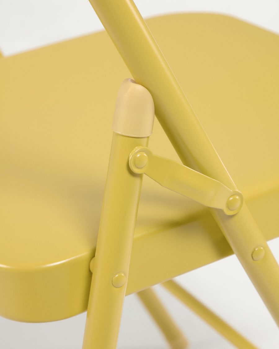 Aidana metal folding chair in mustard