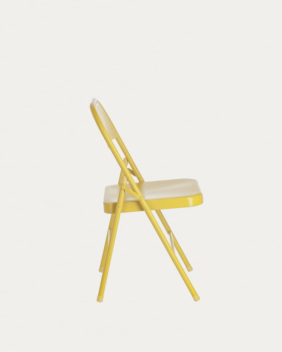 Aidana metal folding chair in mustard