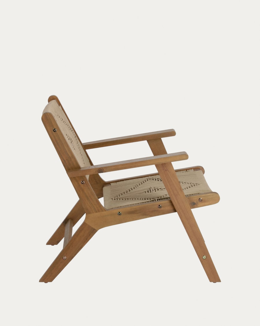 Geralda acacia wood armchair with dark finish FSC 100%