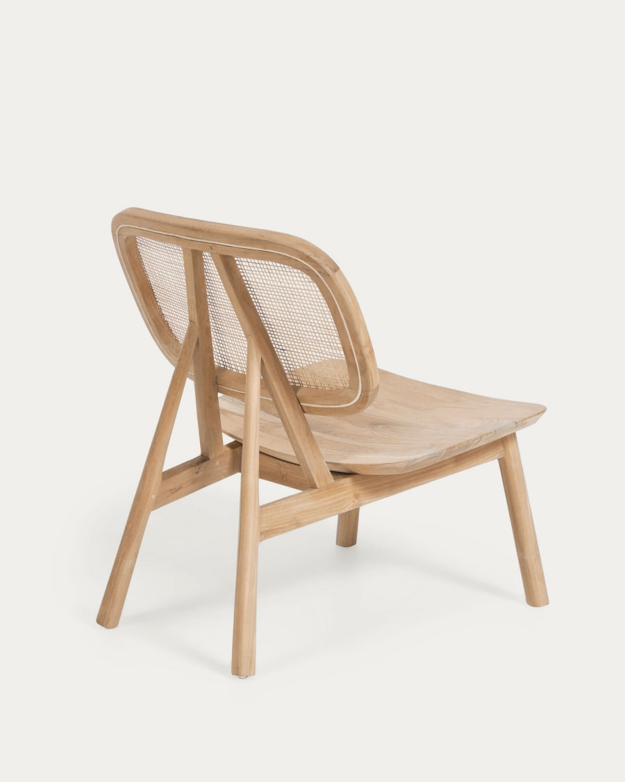 Nadra solid teak wood and rattan armchair