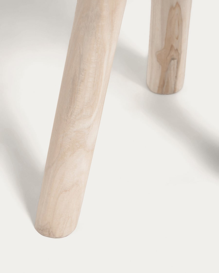 Glenda round solid teak wood side table, Ø 35 cm