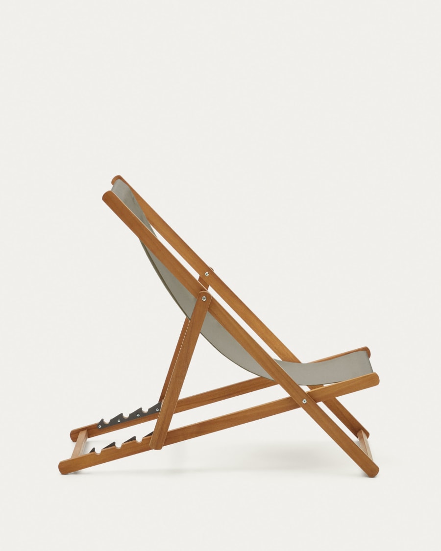 Adredna solid acacia outdoor deck chair in green FSC 100%