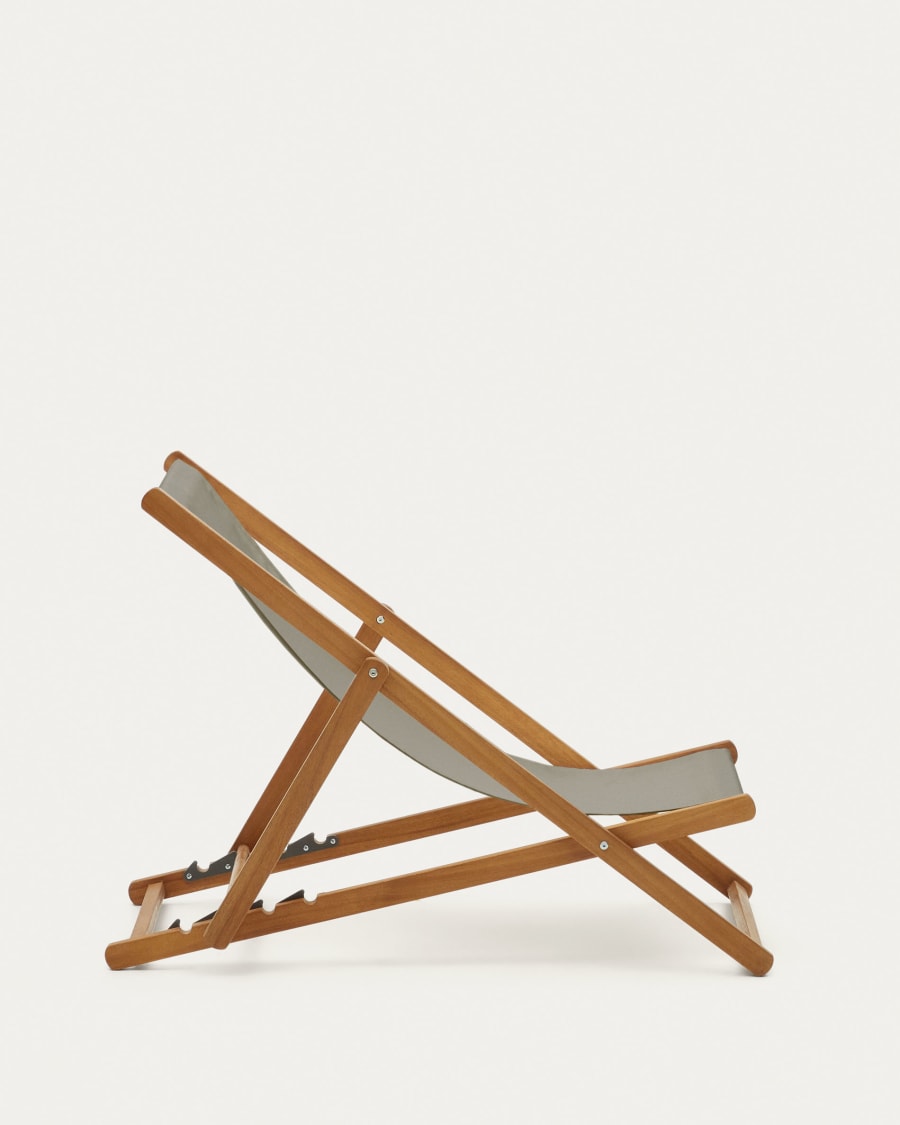 Adredna solid acacia outdoor deck chair in green FSC 100%