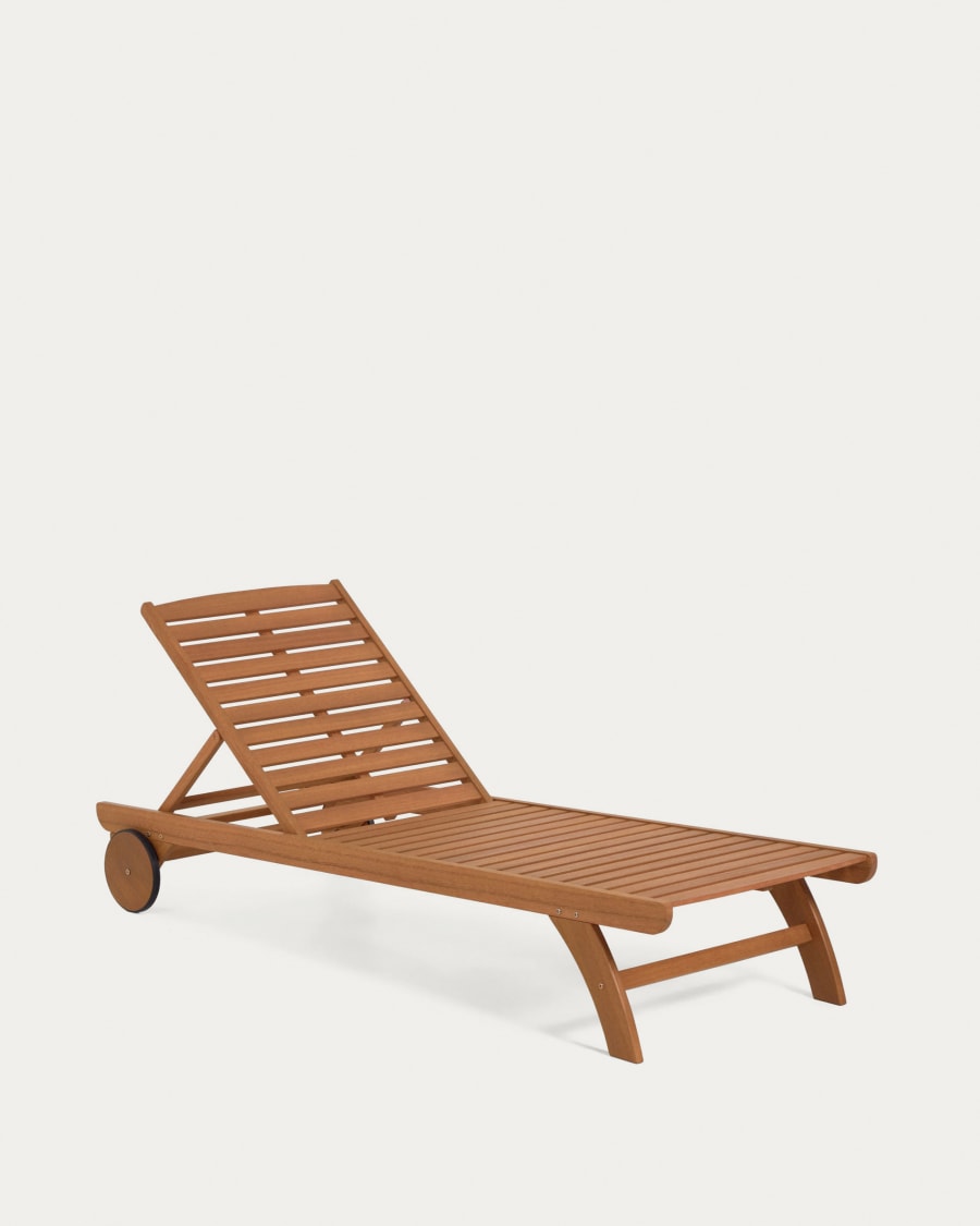 Beila solid eucalyptus wood outdoor sun lounger FSC 100 Kave Home International