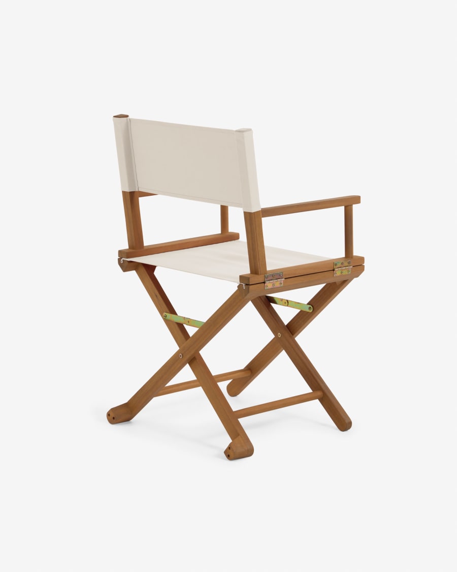 Dalisa solid acacia outdoor folding chair in beige FSC 100%