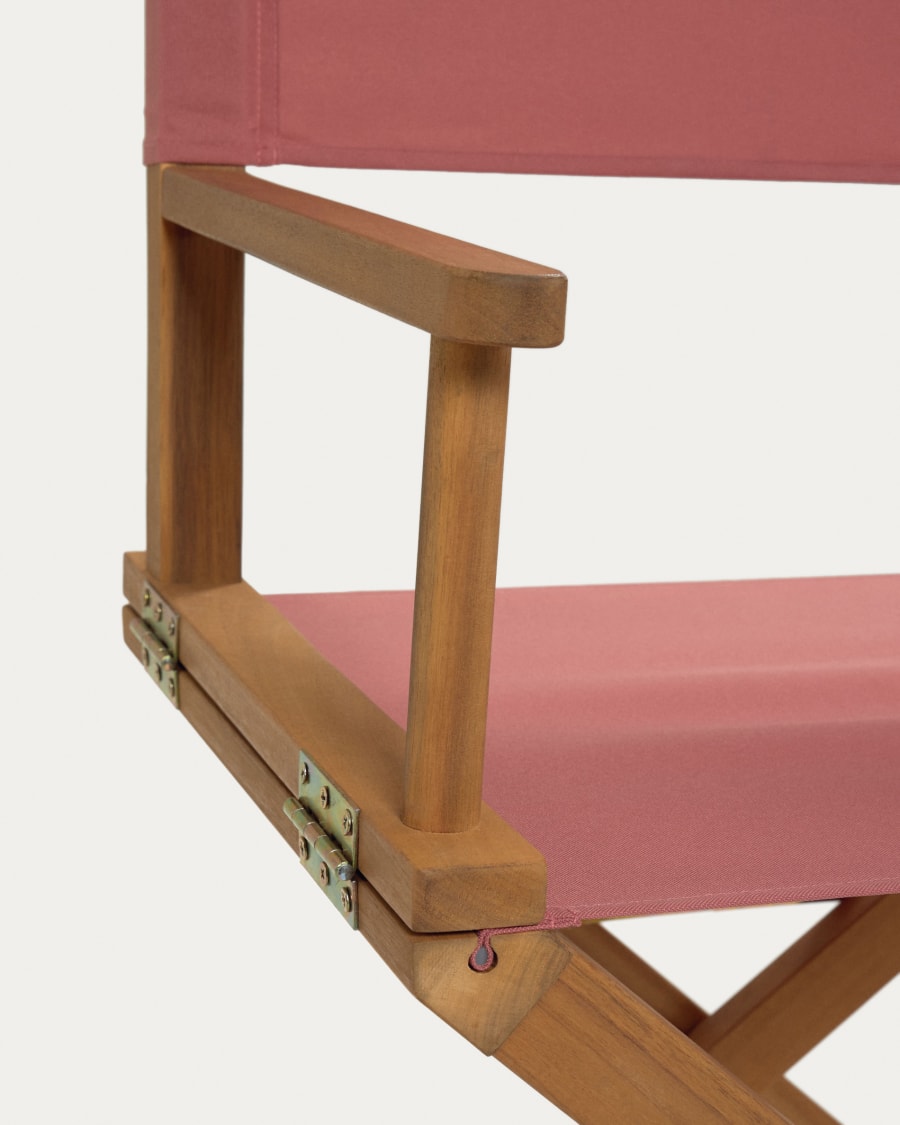 Chaise de jardin pliante Dalisa terracotta en bois d'acacia FSC 100 %