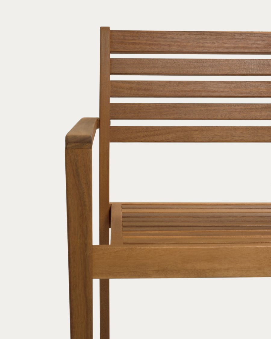 Hanzel stackable solid acacia wood garden chair FSC 100%