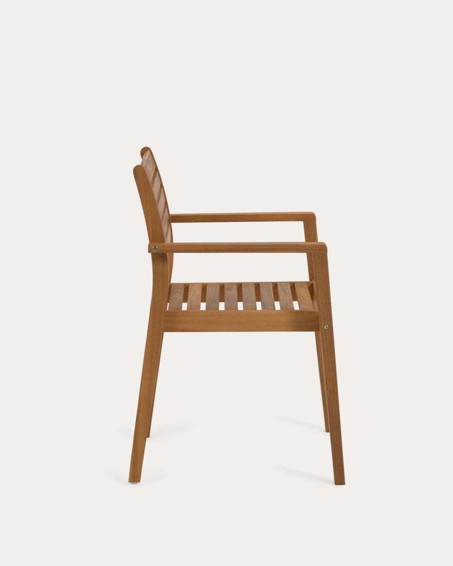 Hanzel stackable solid acacia wood garden chair FSC 100%