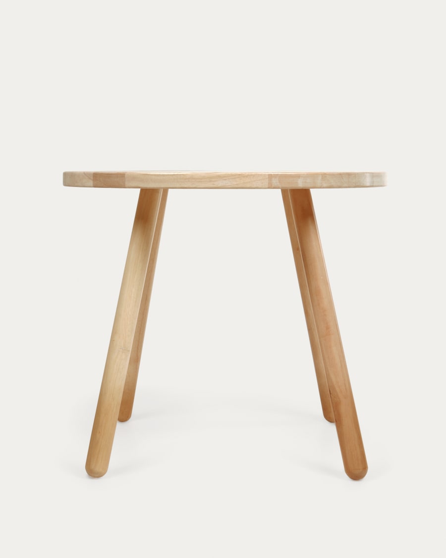 Round Dilcia kids table in solid rubber wood Ø 55 cm