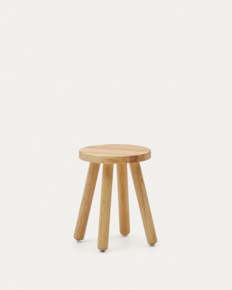 Dilcia kids stool in solid rubber wood 31 cm high