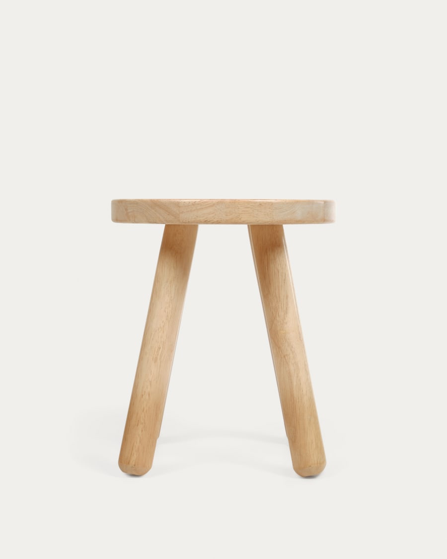 Dilcia kids stool in solid rubber wood 31 cm high