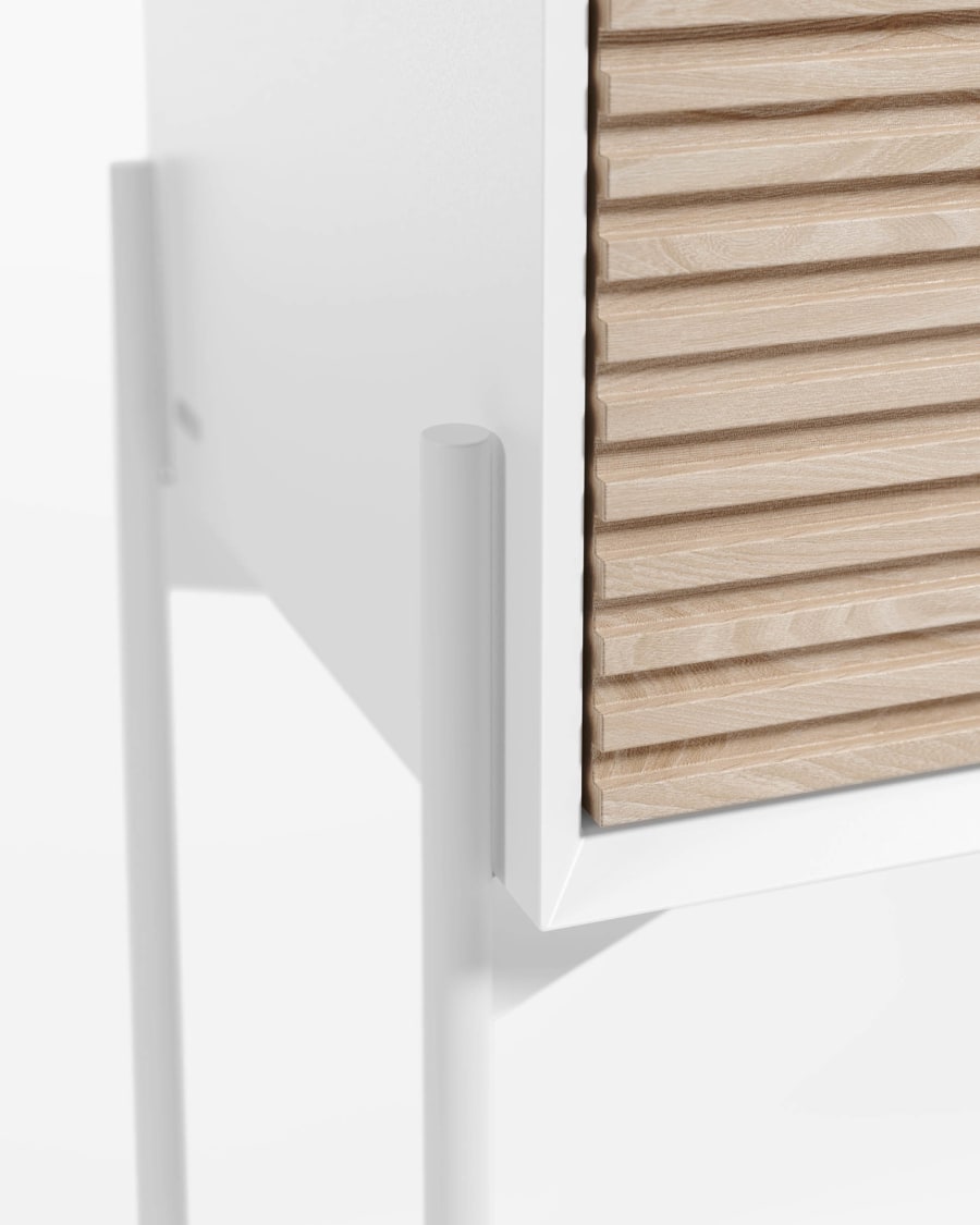 Marielle sideboard made from ash wood with white lacquer 107 x 140 cm.