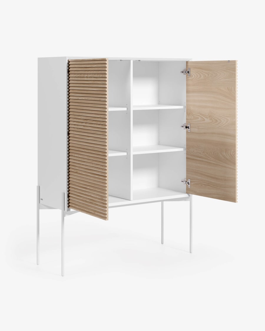 Marielle sideboard made from ash wood with white lacquer 107 x 140 cm.