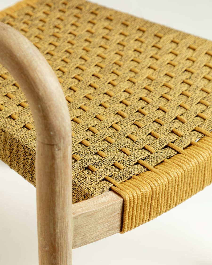 Sheryl marbled mustard chair