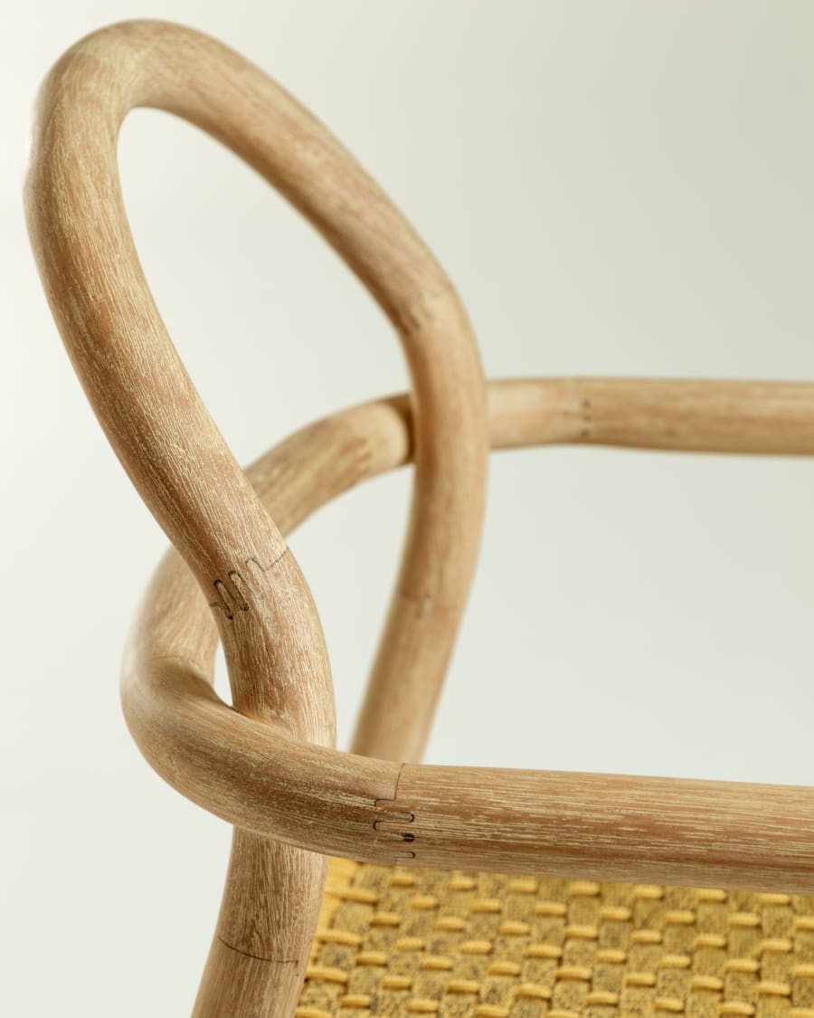 Sheryl marbled mustard chair