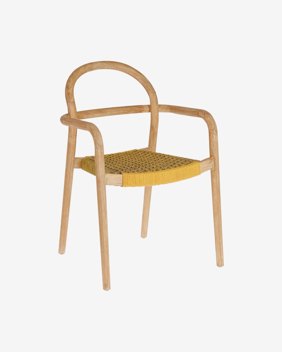 Sheryl marbled mustard chair