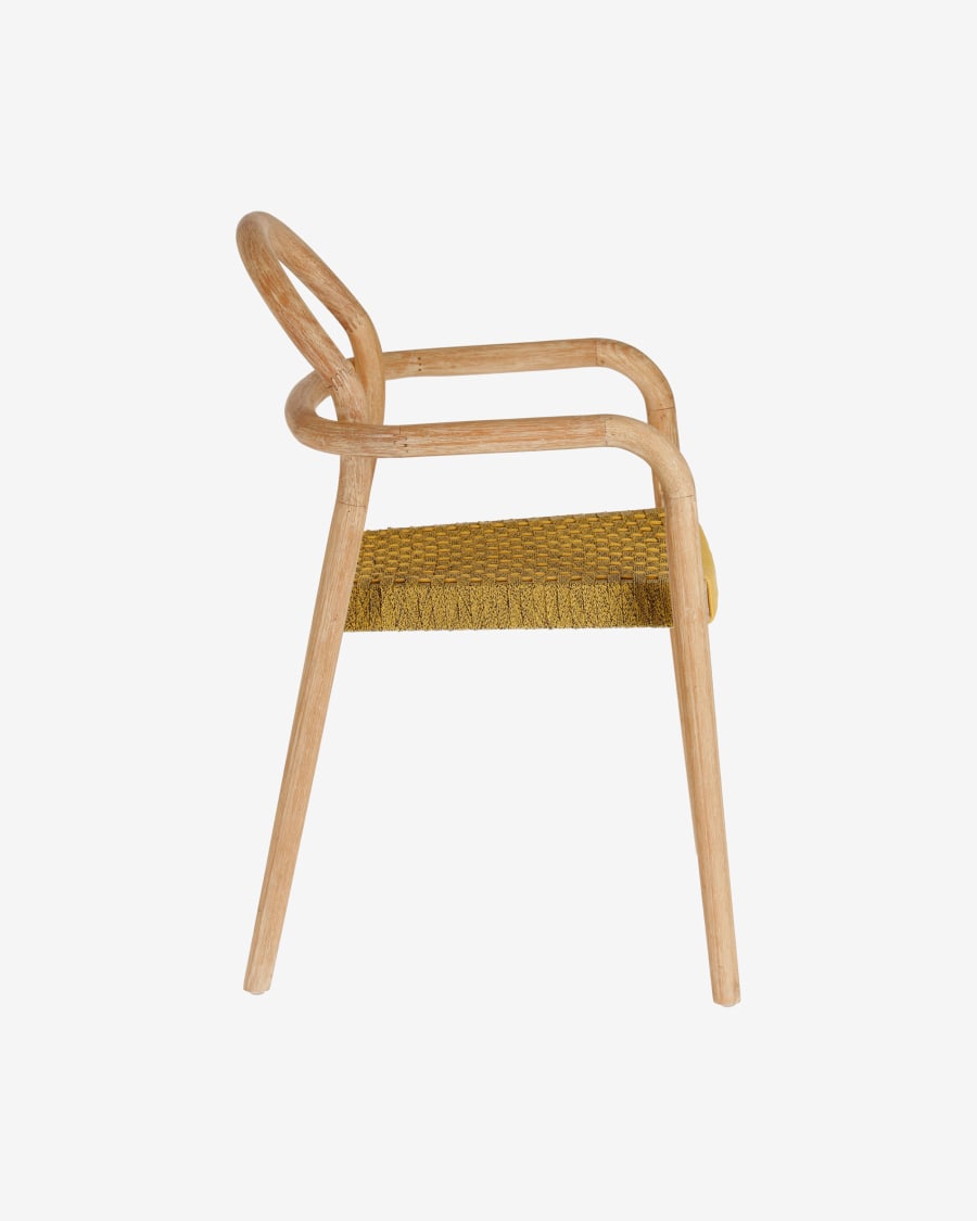 Sheryl marbled mustard chair