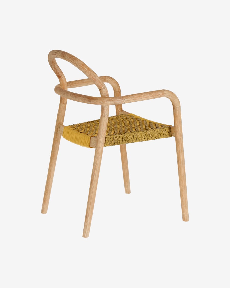 Sheryl marbled mustard chair