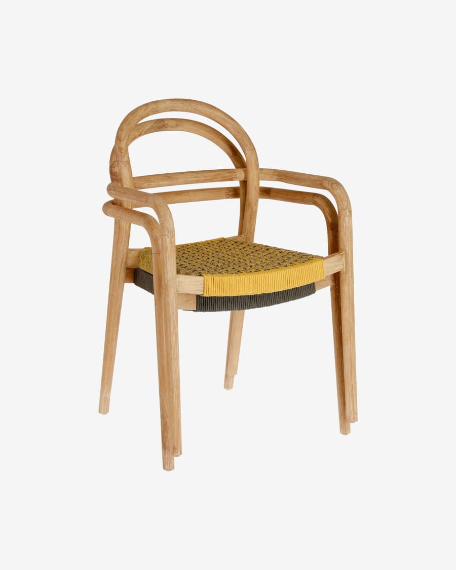 Sheryl marbled mustard chair