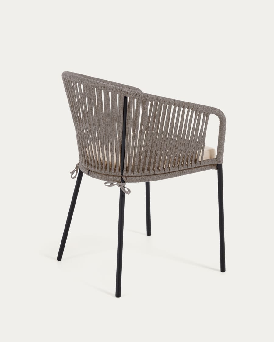 Yanet cord chair in grey