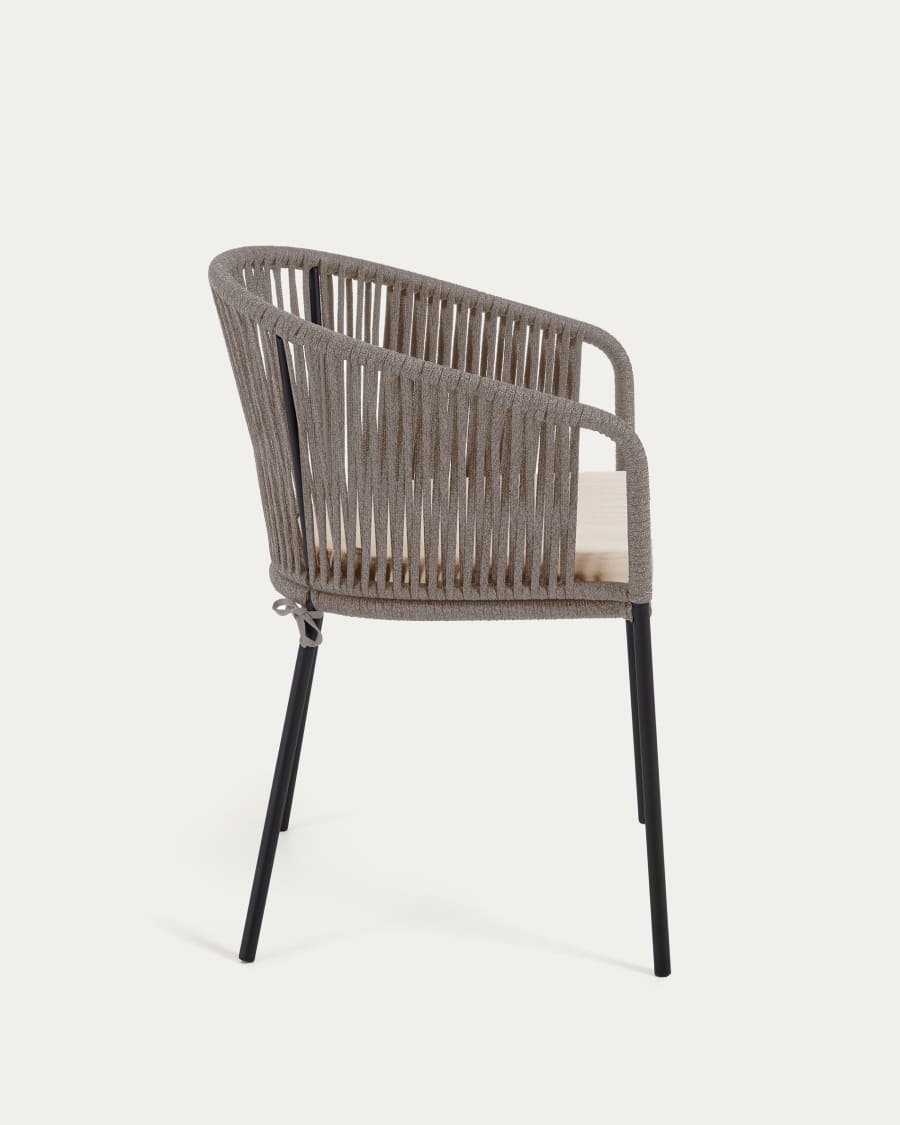 Yanet cord chair in grey