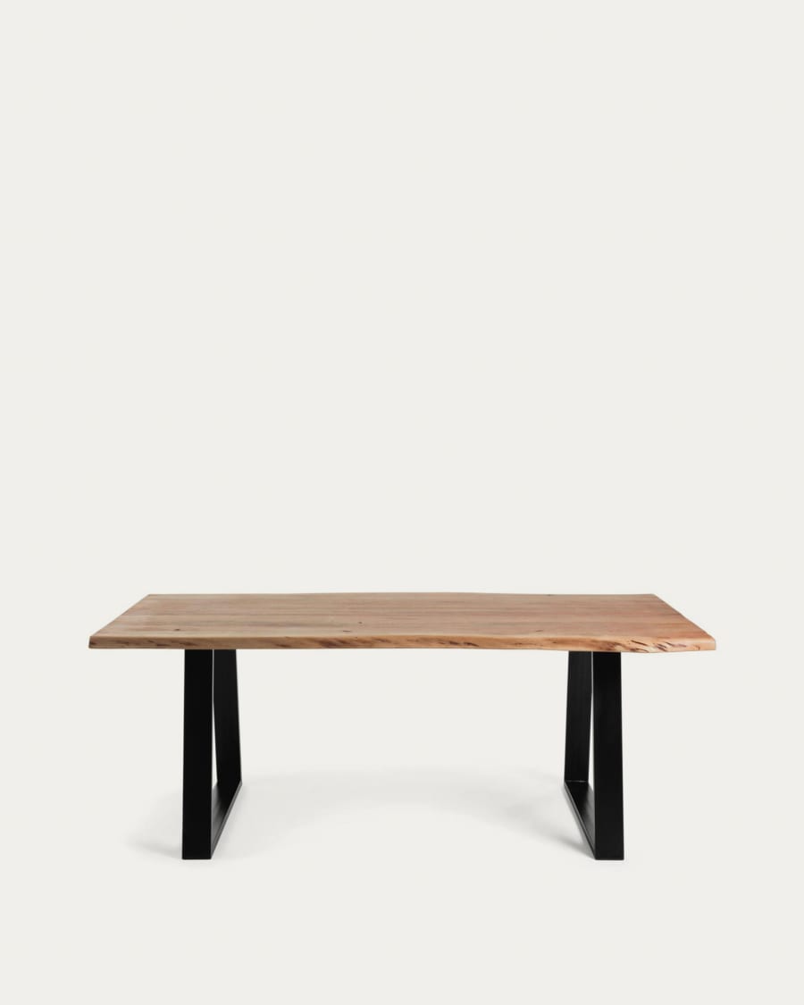 Alaia table made from solid acacia wood with natural finish, 180 x 90 cm