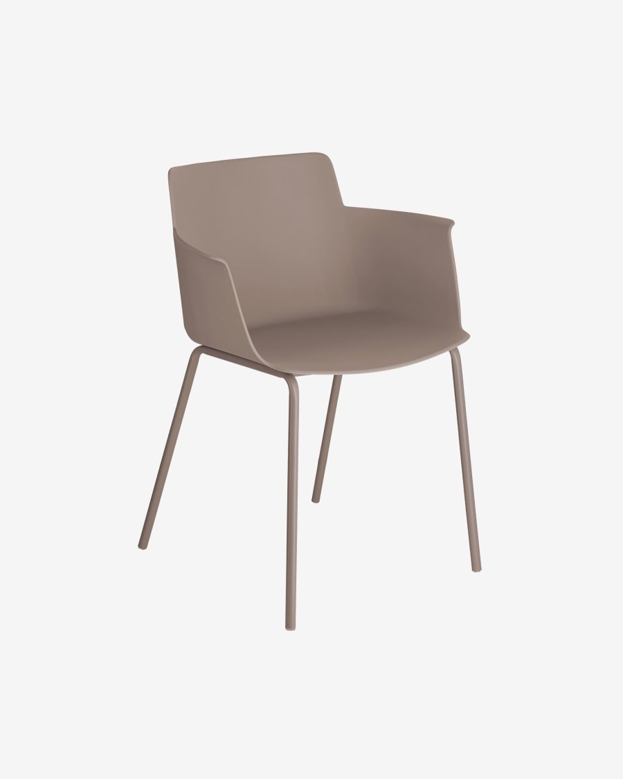 Outdoor Hannia brown chair with armrests