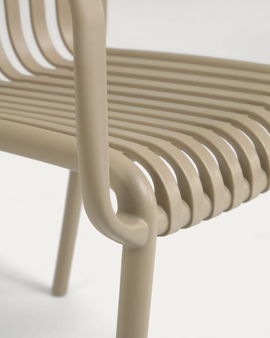 Isabellini stackable outdoor chair in beige