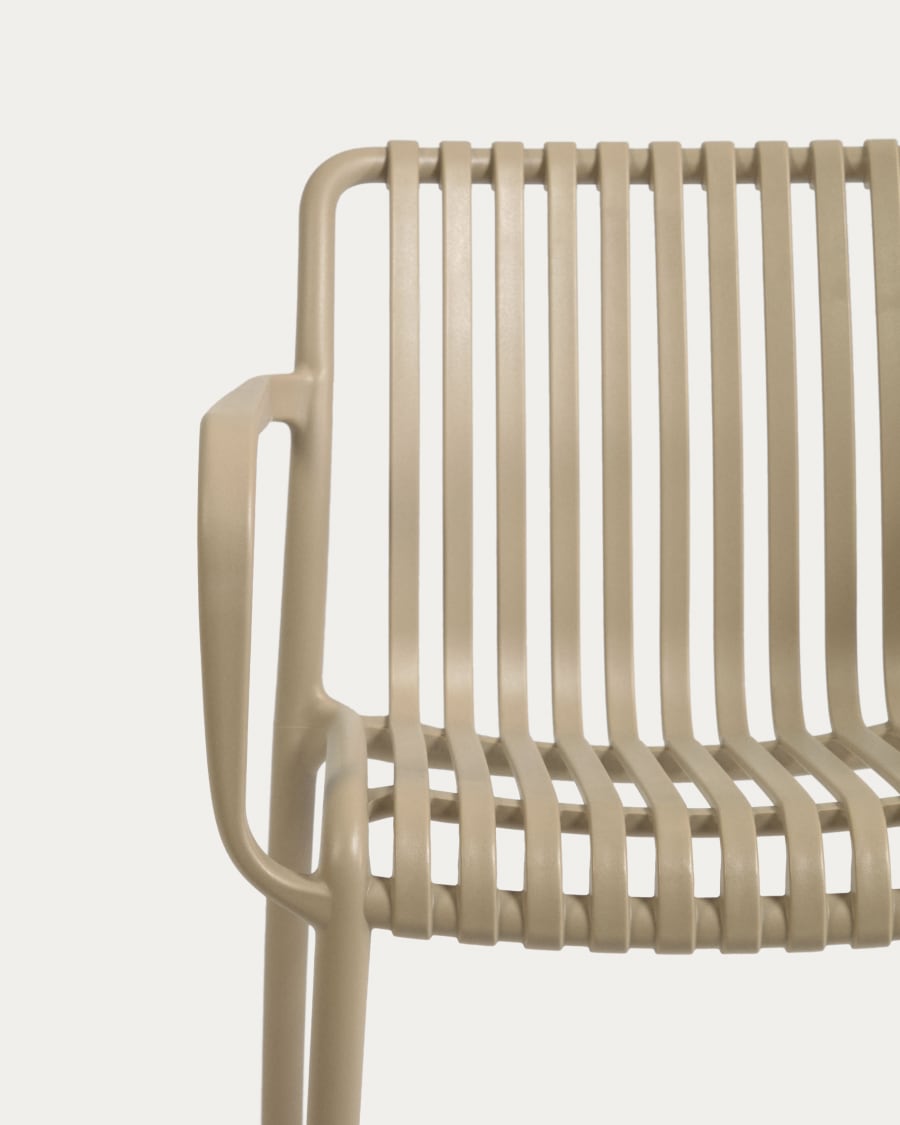 Isabellini stackable outdoor chair in beige
