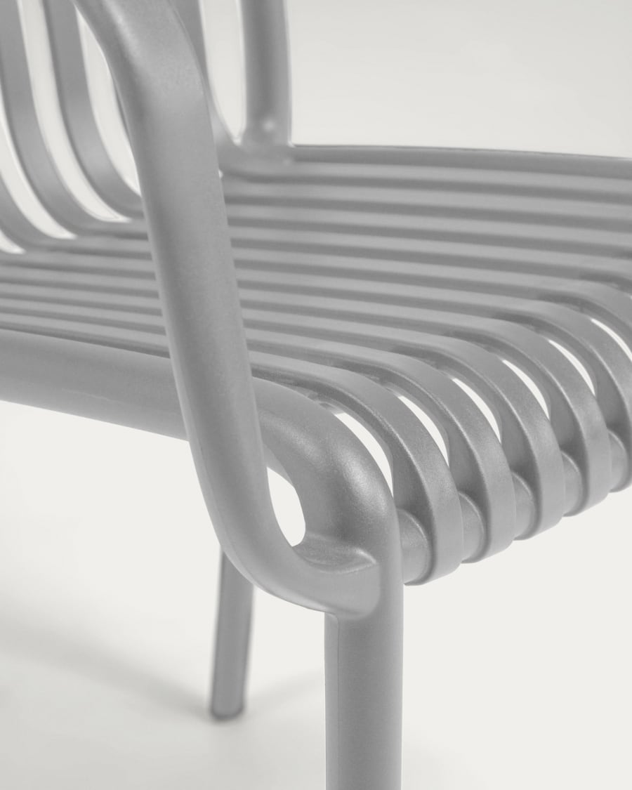Isabellini stackable outdoor chair in light grey