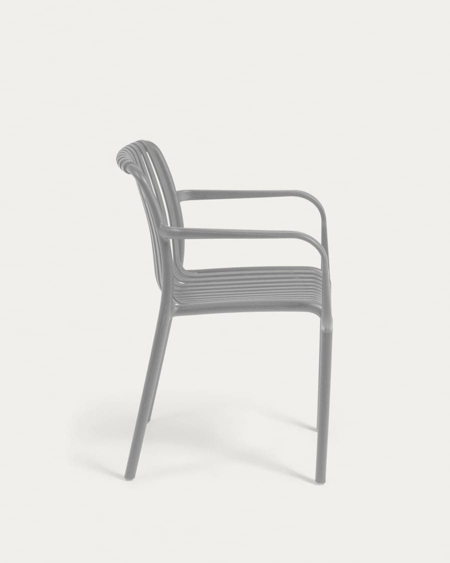 Isabellini stackable outdoor chair in light grey