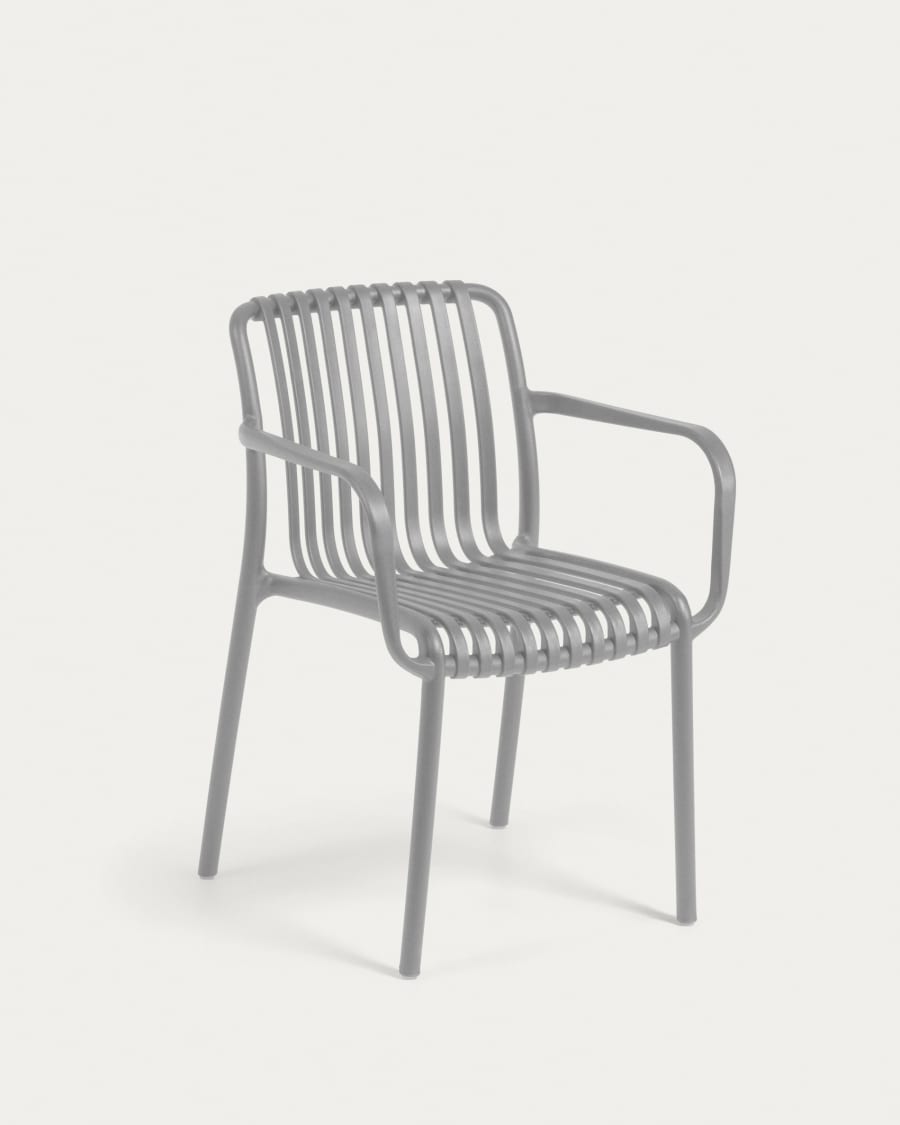 Isabellini stackable outdoor chair in light grey