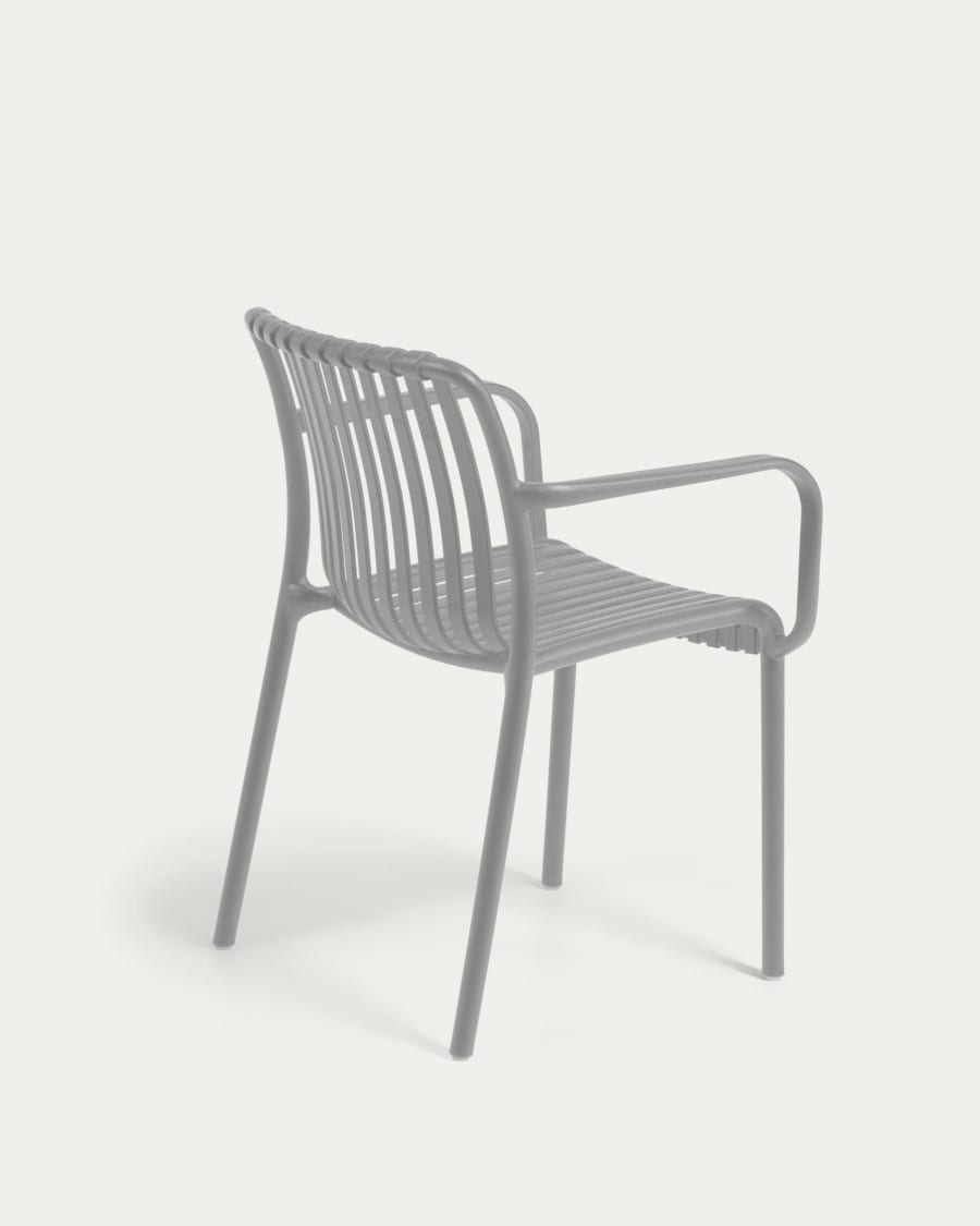 Isabellini stackable outdoor chair in light grey