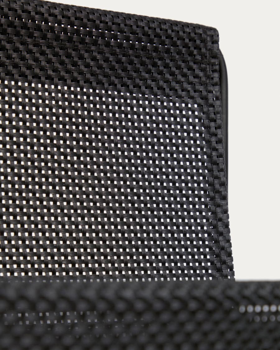 Siana black magazine rack in black metal