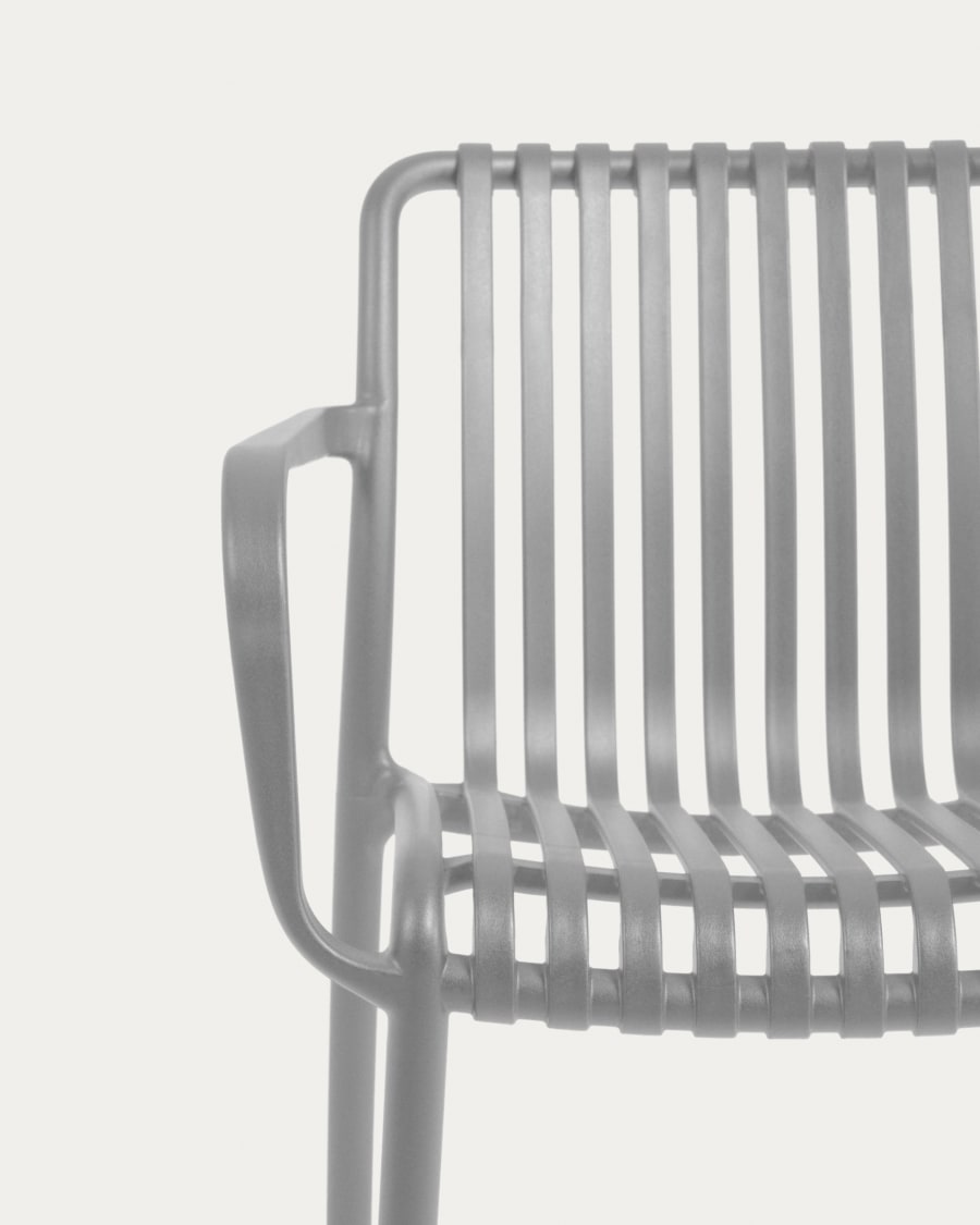 Isabellini stackable outdoor chair in light grey