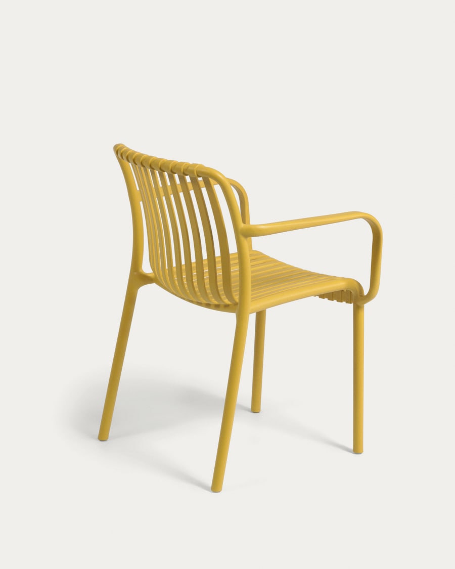 Isabellini stackable outdoor chair in yellow
